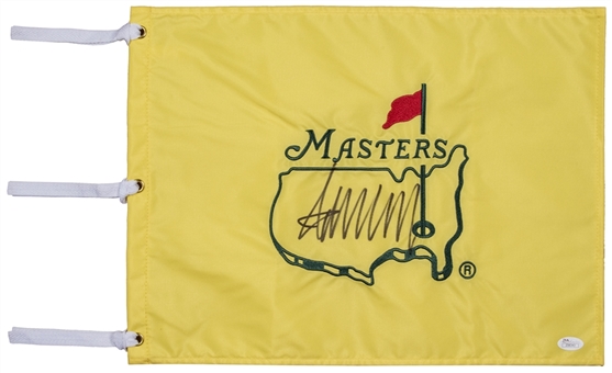Donald Trump Signed Masters Flag (JSA) 